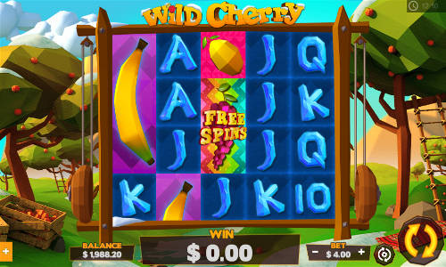 Wild Cherry base game screenshot showing reels and features