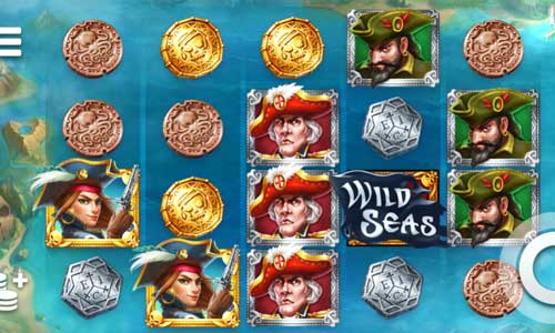 Wild Seas base game screenshot showing reels and features
