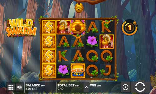 Wild Swarm base game screenshot showing reels and features