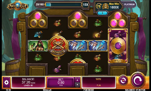 Wildcraft base game screenshot showing reels and features