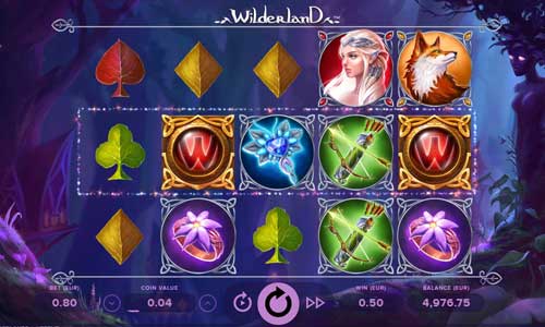 Wilderland base game screenshot showing reels and features