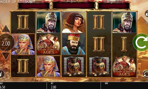 Wonder of Ages base game screenshot showing reels and features
