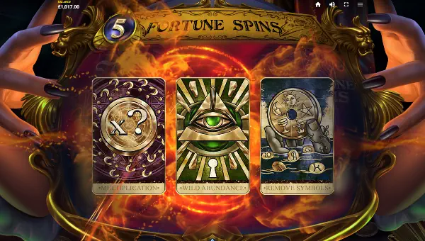 Zaidas Fortune base game screenshot showing reels and features