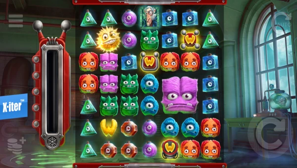 ZapLab base game screenshot showing reels and features
