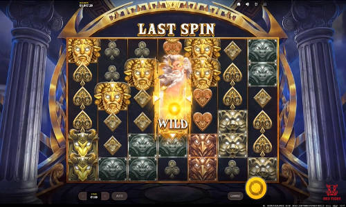 Zeus Lightning Power Reels base game screenshot showing reels and features
